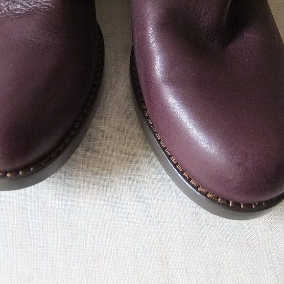 NEW Vince Camuto leather boots size 10 in beautiful burgundy - Picture 8 of 11